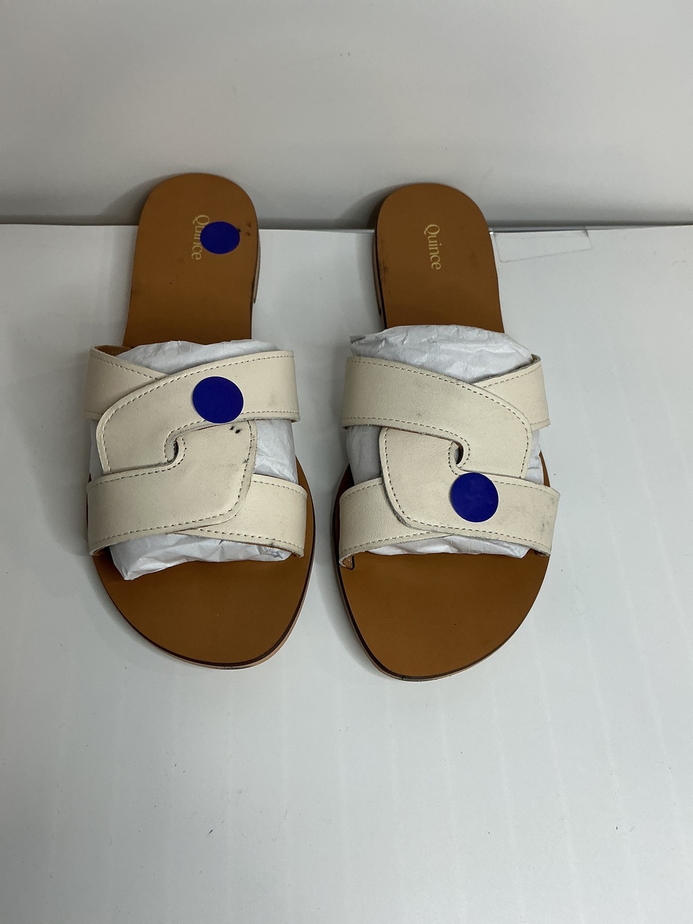 Italian Leather Cutout Slide Sandal